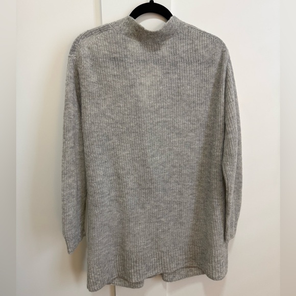 Everlane Oversize Alpaca Pocket Cardigan Heathered Stone Sweater Wool Light S - Picture 7 of 10